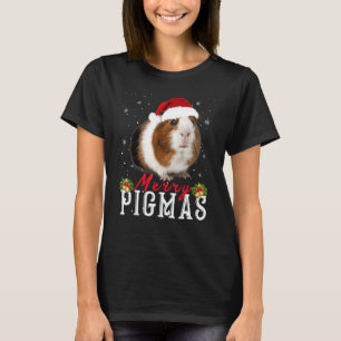 Merry Pigmas Face Mask Funny Guinea Pig Christmas T-Shirt