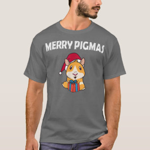 Merry Pigmas Face Mask Funny Guinea Pig Christmas T-Shirt