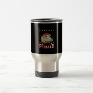 Merry Pigmas Face Mask Funny Guinea Pig Christmas Travel Mug