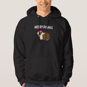 Merry Pigmas Face Mask  Guinea Pig Christmas Santa Hoodie