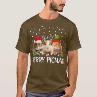 Merry Pigmas Funny Guinea Pig Christmas Santa T-Shirt