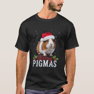 Merry Pigmas Funny Guinea Pig Christmas Santa Xmas T-Shirt