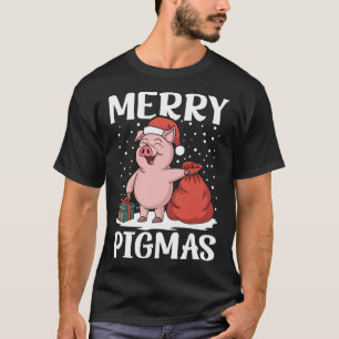 Merry Pigmas Funny Pig Christmas Santa Pig Xmas Fa T-Shirt