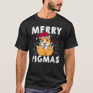 Merry Pigmas Graphic Guinea Pig Owner Pet Cavy Ani T-Shirt