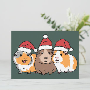 Merry Pigmas Guinea Pig Christmas Animal Lover  Holiday Card