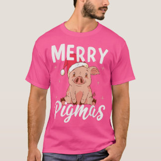 Merry Pigmas Santa Pig Lover Christmas  T-Shirt