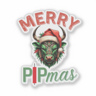 Merry PIPmas Trading Bull Christmas Design – Funny