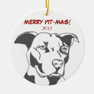 MERRY PIT-MAS! CERAMIC TREE DECORATION