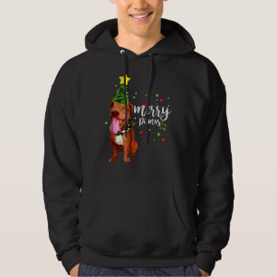 Merry Pitmas Pitbull Christmas Tree Hoodie