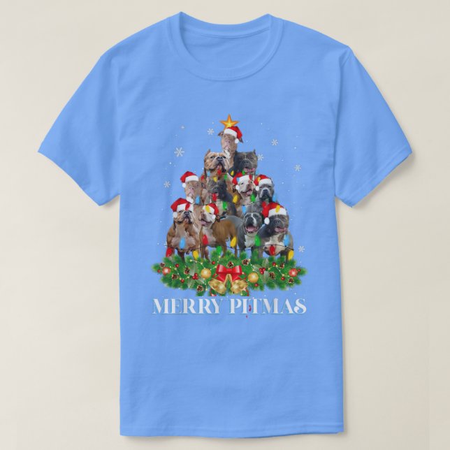 Merry Pitmas Pitbull Dog Ugly Christmas Sweater Tr (Design Front)