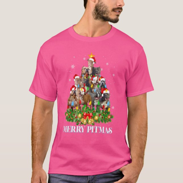 Merry Pitmas Pitbull Dog Ugly Christmas Sweater Tr (Front)