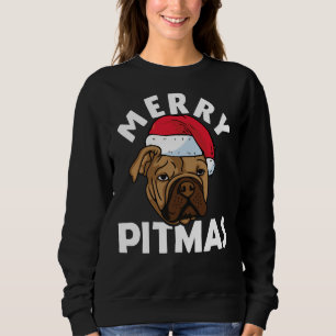 Merry Pitmas Pitbull Dog Ugly Christmas Sweater Tr