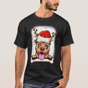Merry Pitmas Pitbull Santa Claus Dog T-Shirt