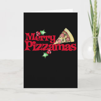 merry pizzamas holiday card