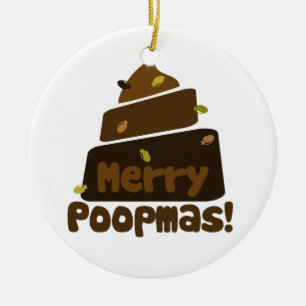 Merry POOPmas Ceramic Tree Decoration
