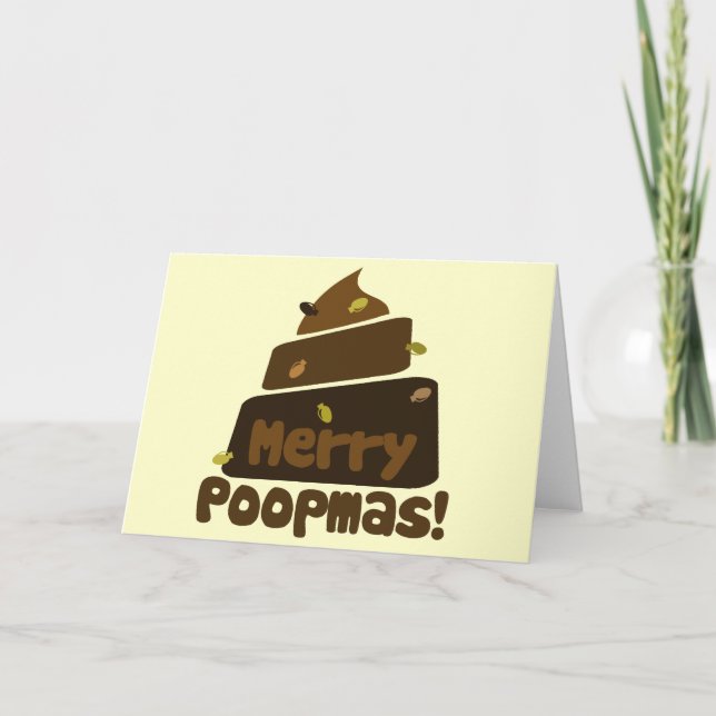 Merry POOPmas Holiday Card (Front)