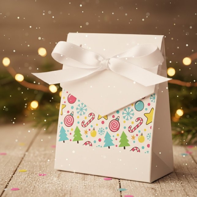 Merry Pop: Festive Christmas Pattern Colorful Favo Favour Box (Creator Uploaded)