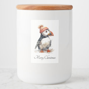 Merry Puffin, custom Food Label