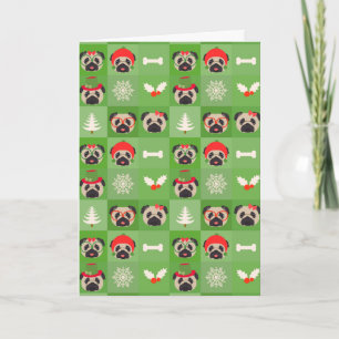 Merry Pug Christmas Card