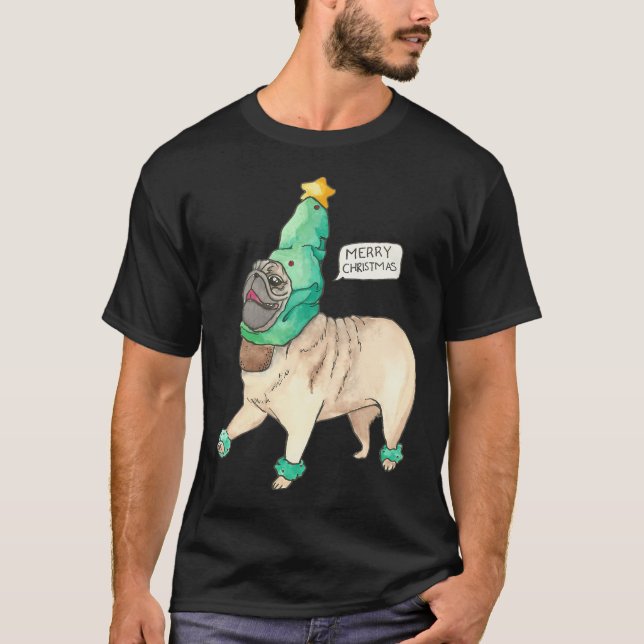 Merry Pug T-Shirt (Front)