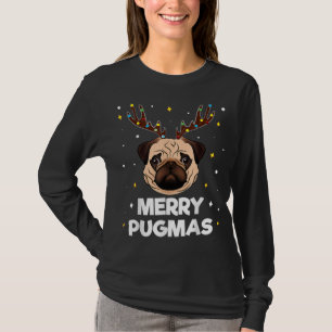Merry Pugmas Christmas Pug Dog Xmas Funny Puggy Re T-Shirt