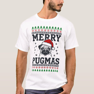 Merry Pugmas Christmas Pug Ugly Sweater Design