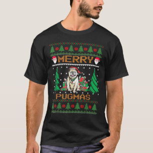 Merry Pugmas Christmas Ugly Sweater Pug Family Pa