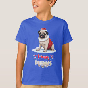 Merry Pugmas Cute Baby Pet Lover Santa Dog T-Shirt