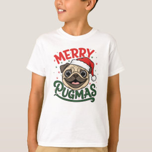 Merry Pugmas Funny Christmas Pug Dog Boys' T-Shirt