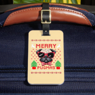 Merry Pugmas! Luggage Tag
