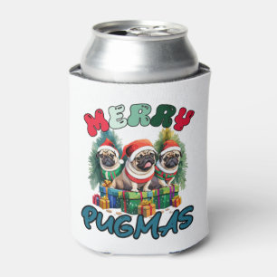 Merry Pugmas  Merry Christmas   Can Cooler