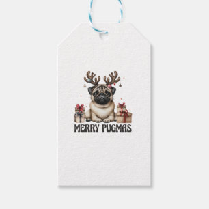 Merry Pugmas Merry Christmas Funny Pug Dog  Gift Tags