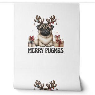 Merry Pugmas Merry Christmas Funny Pug Dog Wallpaper
