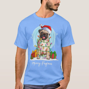 Merry Pugmas, Pug Dog, Christmas Tree T-Shirt