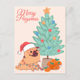 Merry Pugsmas Postcard