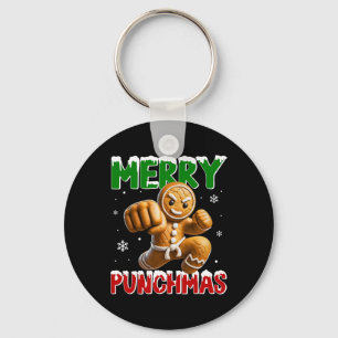 Merry Punchmas Taekwondo Karate Gingerbread Man Ma Key Ring