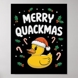 Merry Quackmas Christmas Rubber Duck S Xmas Gifts Poster