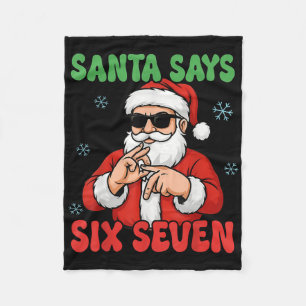 Merry Quackmas Christmas Santa Hat Reindeer Elf Ha Fleece Blanket