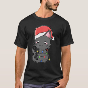 Merry Quarantine Cat 2020 House Pets Christmas Lig T-Shirt