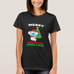 Merry Quarantine Christmas 2020 Koala Bear Santa T-Shirt