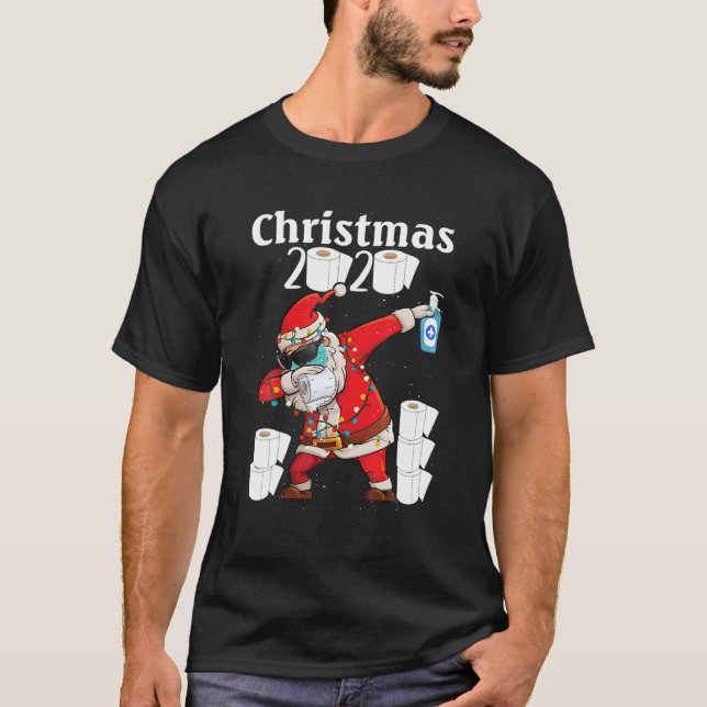Merry quarantine christmas 2020 pajamas family xma T-Shirt (Front)