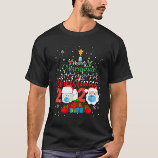 Merry Quarantine Christmas 2020 Pyjamas Family Mat T-Shirt