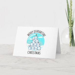 Merry Quarantine Christmas Tree Toilet Paper Card