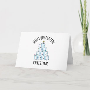 Merry Quarantine Christmas Tree Toilet Paper Card