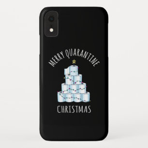 Merry Quarantine Christmas Tree Toilet Paper iPhone XR Case