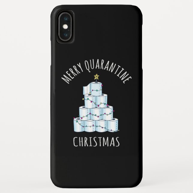 Merry Quarantine Christmas Tree Toilet Paper Case-Mate iPhone Case (Back)