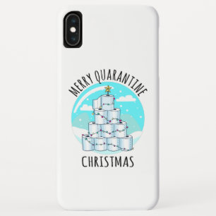 Merry Quarantine Christmas Tree Toilet Paper iPhone XS Max Case