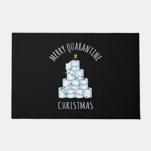Merry Quarantine Christmas Tree Toilet Paper Doormat