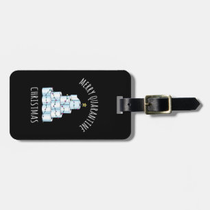 Merry Quarantine Christmas Tree Toilet Paper Luggage Tag