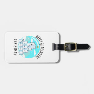 Merry Quarantine Christmas Tree Toilet Paper Luggage Tag
